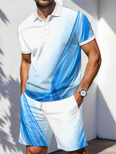 Ensemble de deux pièces à imprimé géométrique pour hommes